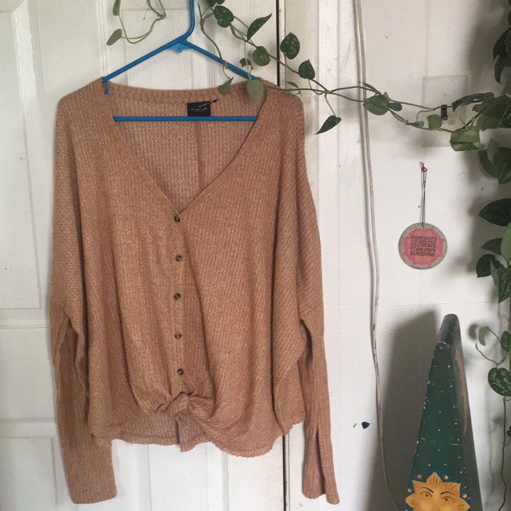 out from under jojo oversized button down blouse